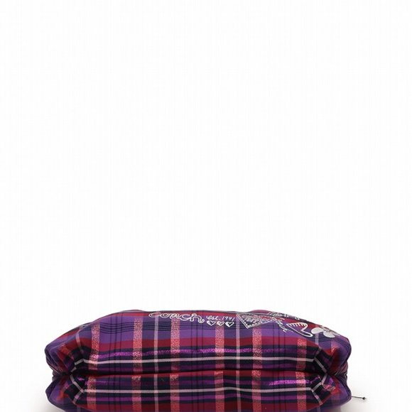 Coach Poppy Tartan Plaid Glam Tote Bag, New without Tag, Never worn - Picture 5 of 14